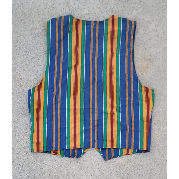 Vtg UMEN Studio African Kente Print Vest - Picture 2 of 5